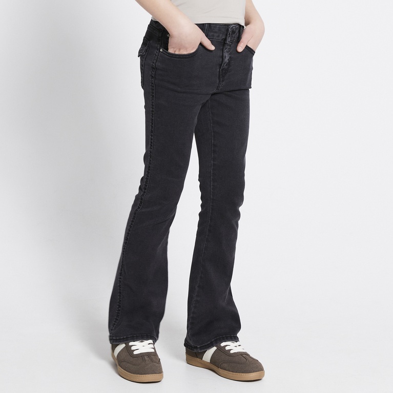 Back pocket bootcut jeans "90`s Boot star" Black Used